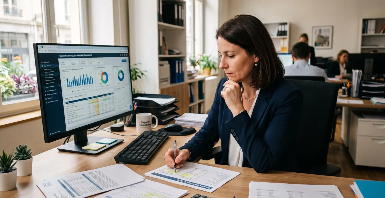 Comptable examinant des documents financiers complexes pour comprendre l'enregistrement des subventions.